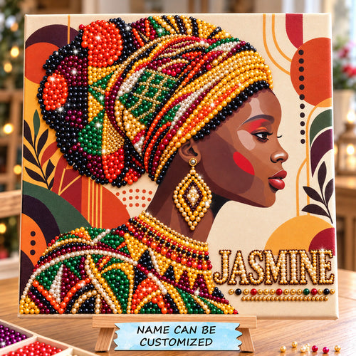 Colorful African Queen DIY Diamond Pearl Art Kit QTCUZ GFTOHNL5278