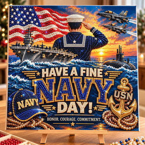 Have A Fine Navy Day DIY Diamond Pearl Art Kit GFTOHNL5282