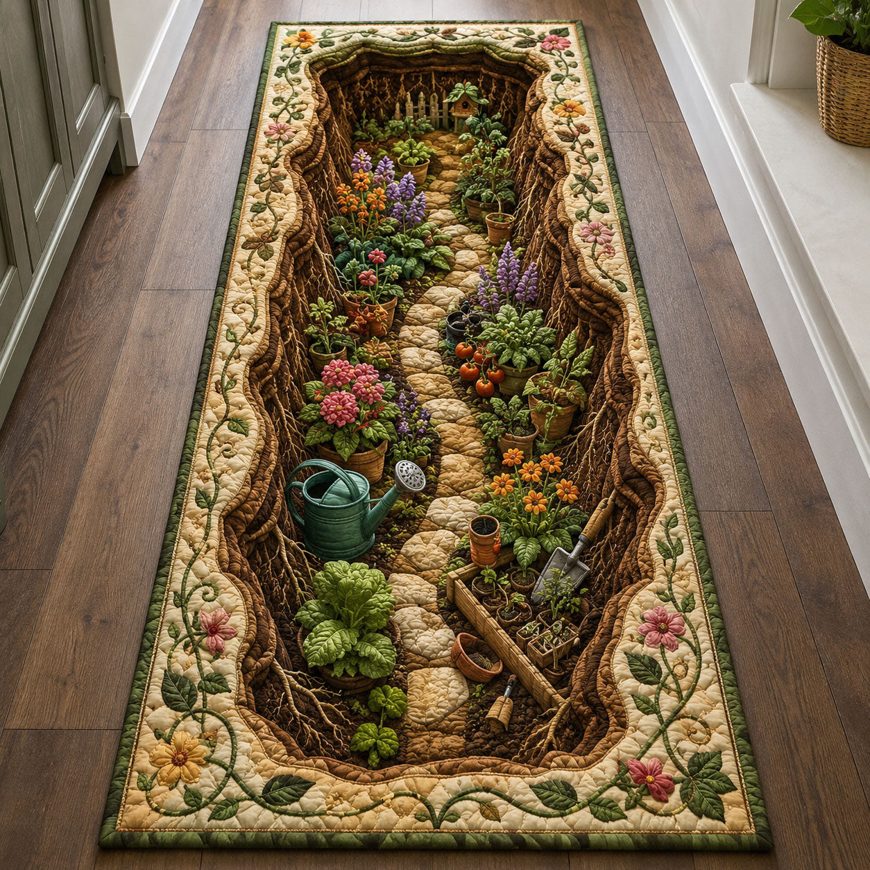 Secret Underground Garden Path Runner Rug GFTOHNL556