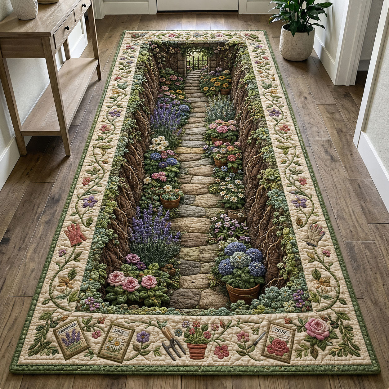 Enchanted Garden Tunnel Walk Runner Rug GFTOHNL557