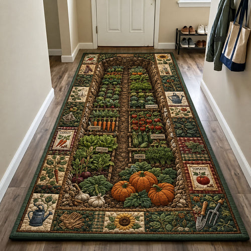 Heirloom Vegetable Garden Patch Runner Rug GFTOHNL559
