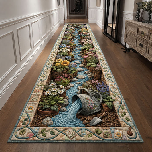 Flowing Garden Stream Fantasy Runner Rug GFTOHNL561
