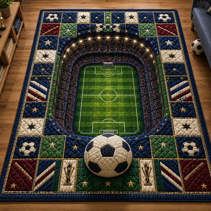 Stadium Arena Soccer Field Area Rug GFTOHNL669
