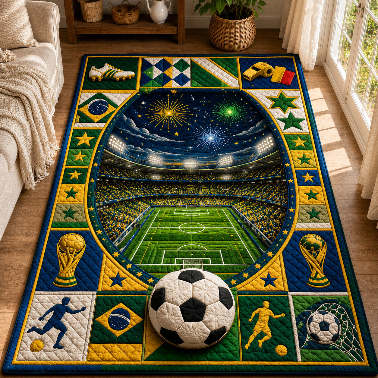 Brazil Victory Stadium Area Rug GFTOHNL672