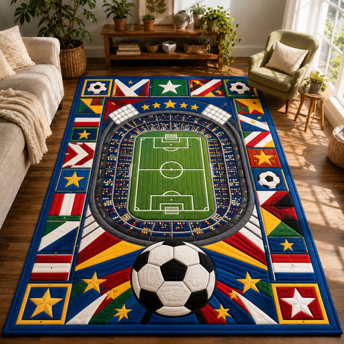 World Stadium Soccer Stars Area Rug GFTOHNL674