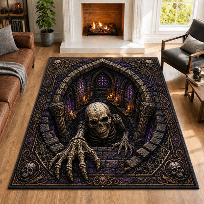Gothic Skull Chamber Area Rug GFTOHNL915