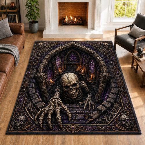 Gothic Skull Chamber Area Rug GFTOHNL915