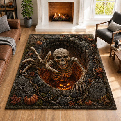 Pumpkin Grave Awakening Area Rug GFTOHNL916