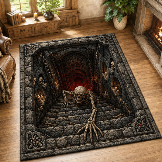 Dungeon Chain Descent Area Rug GFTOHNL919