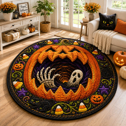 Jack O Lantern Portal Quilted Round Mat GFTOHNL922