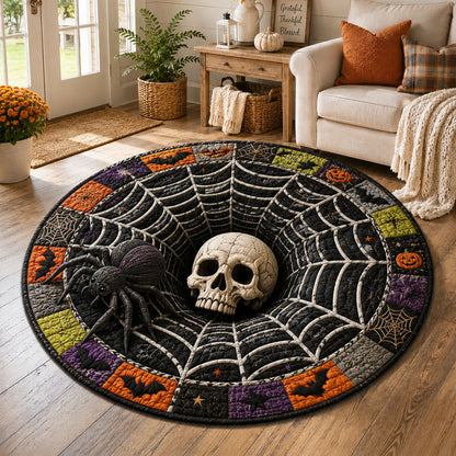 Webbed Skull Hollow Quilted Round Mat GFTOHNL924