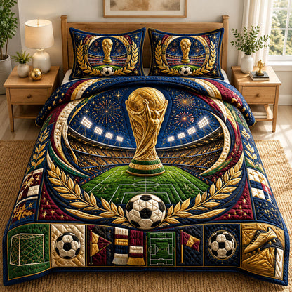 Golden Trophy Arena 3-Piece Quilted Bedding Set GFTOHNL937