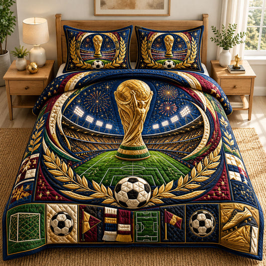 Golden Trophy Arena 3-Piece Quilted Bedding Set GFTOHNL937