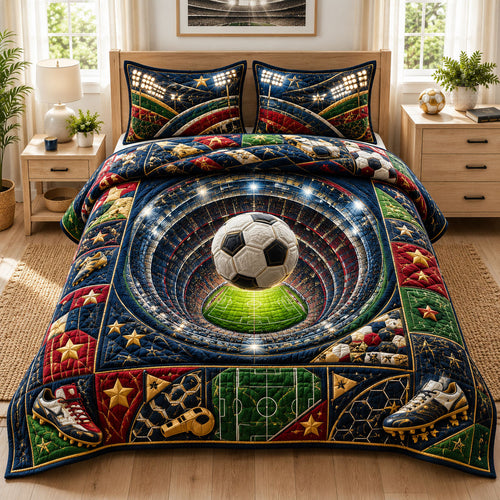 Galaxy Stadium Spin 3-Piece Quilted Bedding Set GFTOHNL941
