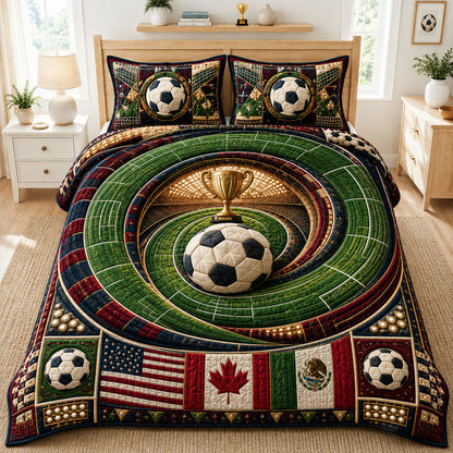 Champion Trophy Field 3-Piece Quilted Bedding Set GFTOHNL945
