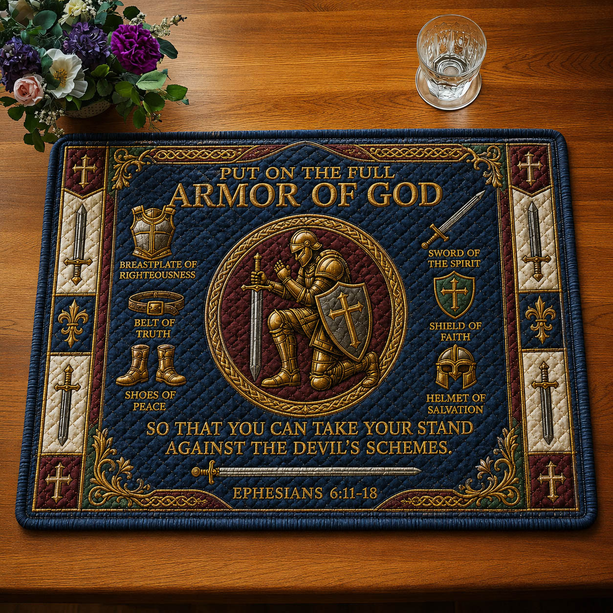 Armor Of God Quilted Placemat GFTOLAN1050