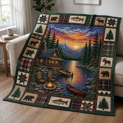 Lakeside Cabin Quilted Blanket GFTOLAN1060