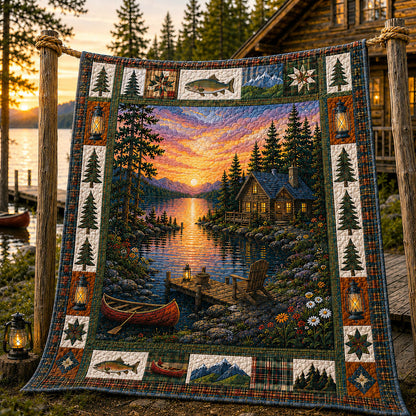 Lakeside Cabin Quilted Blanket GFTOLAN1061