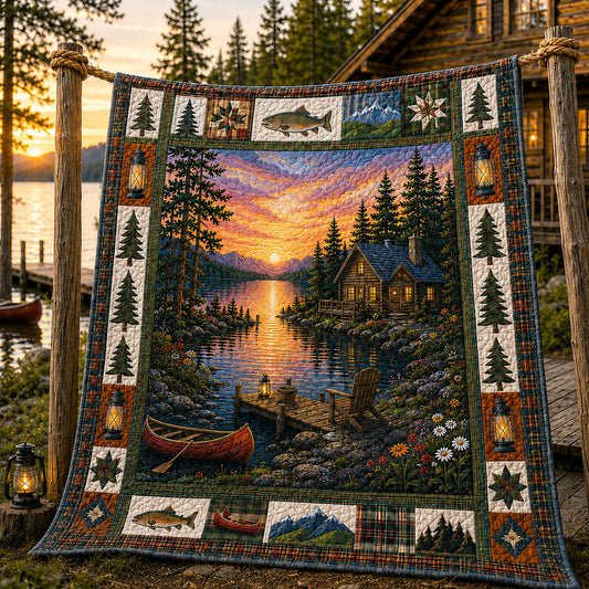 Lakeside Cabin Quilted Blanket GFTOLAN1061
