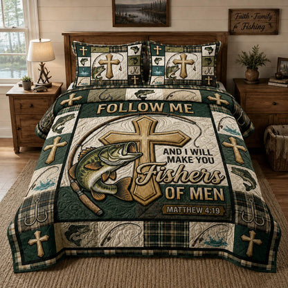 Fisher Of Men 3-Piece Quilted Bedding Set GFTOLAN1097