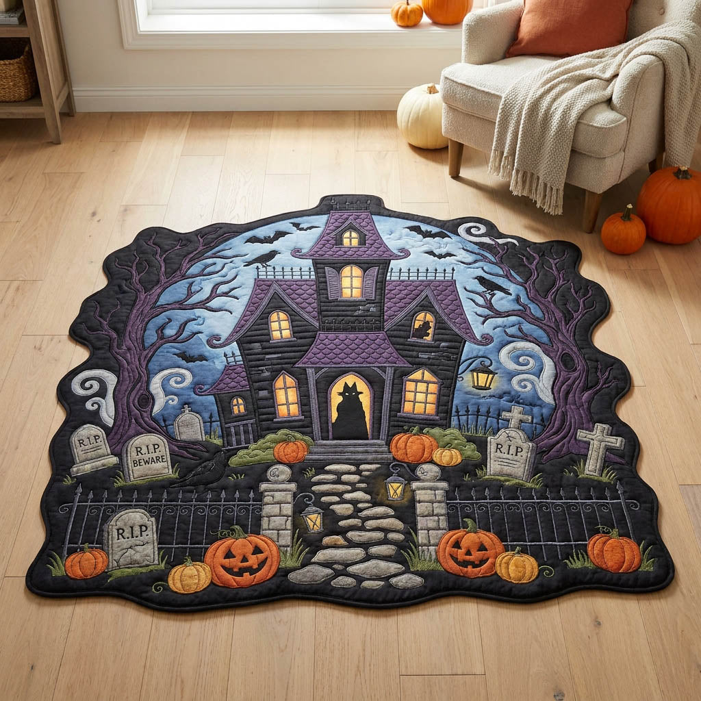 Haunted House Custom Shape Area Rug GFTOLAN1100