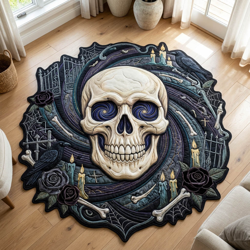 Skull Vortex Custom Shape Area Rug GFTOLAN1101