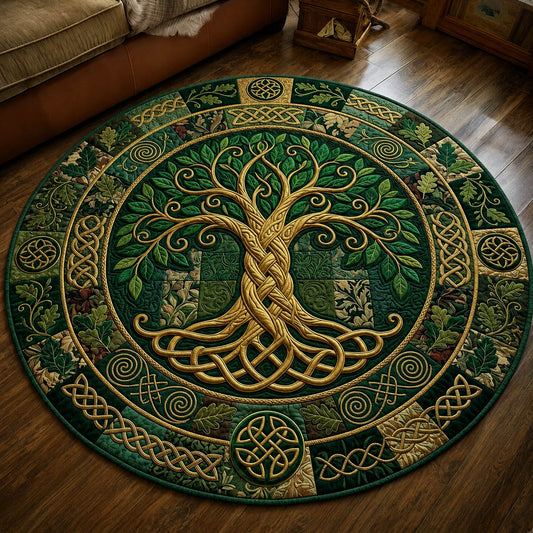 Celtic Tree Of Life Quilted Round Mat GFTOLAN1140