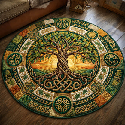 Celtic Tree Of Life Quilted Round Mat GFTOLAN1141