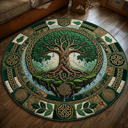 Celtic Tree Of Life Quilted Round Mat GFTOLAN1142