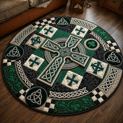 Celtic Cross Quilted Round Mat GFTOLAN1143
