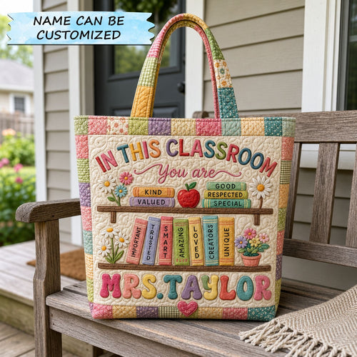 Teacher Quilted Tote Bag QTCUZ GFTOLAN1148