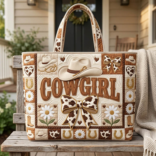 Western Cowgirl Quilted Tote Bag GFTOLAN1157