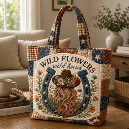 Western Cowgirl Quilted Tote Bag GFTOLAN1158
