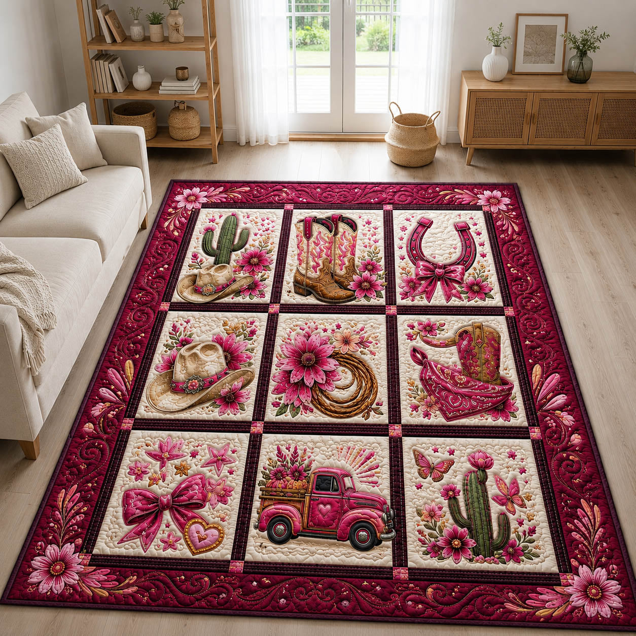 Preppy Cowgirl Patch Area Rug GFTOLAN1188
