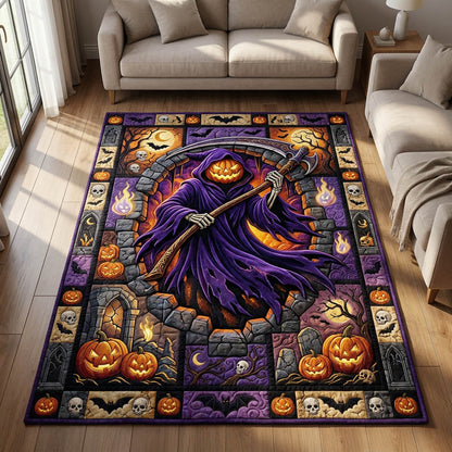 Creepy Pumpkin Ghost Area Rug GFTOLAN1192