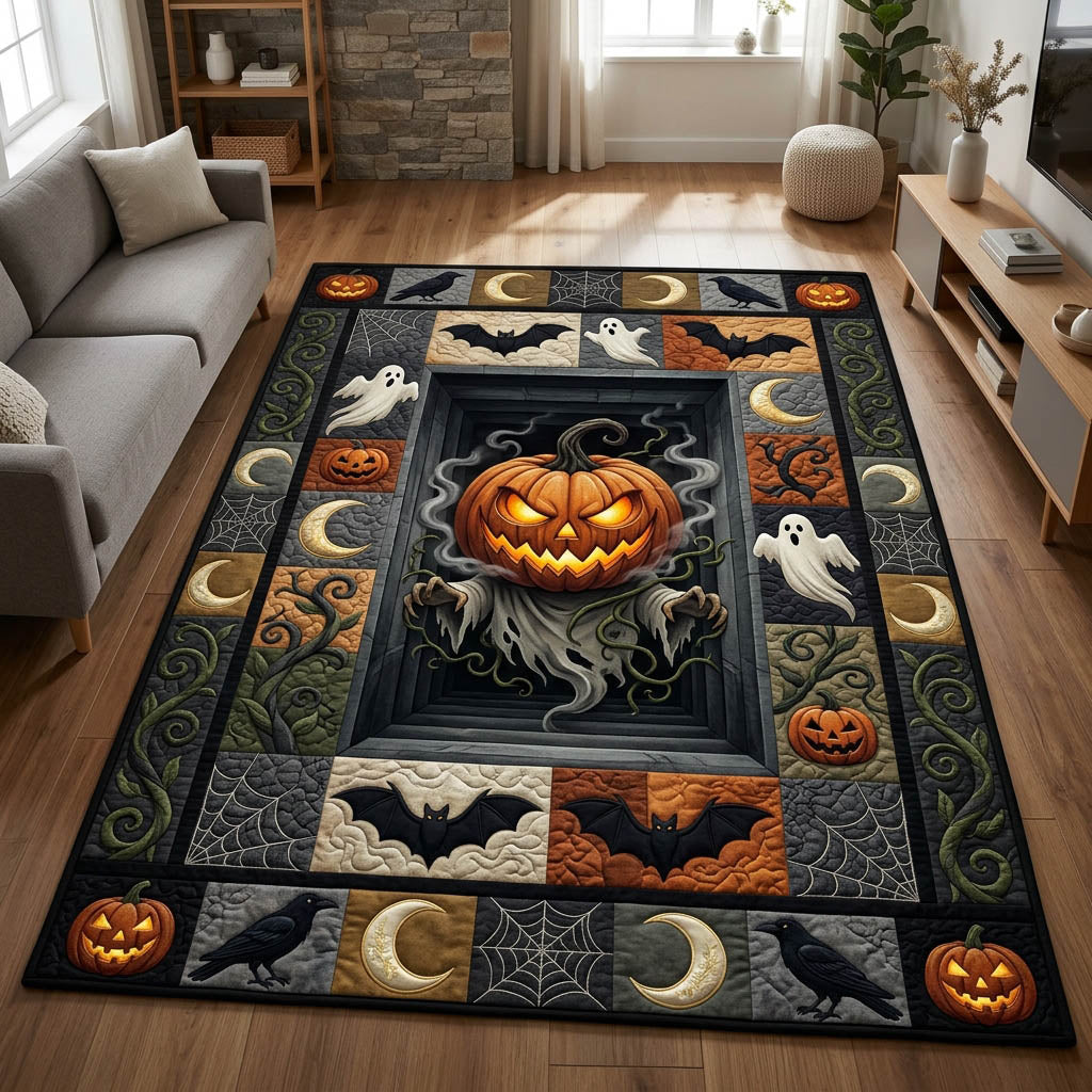 Creepy Pumpkin Ghost Area Rug GFTOLAN1194