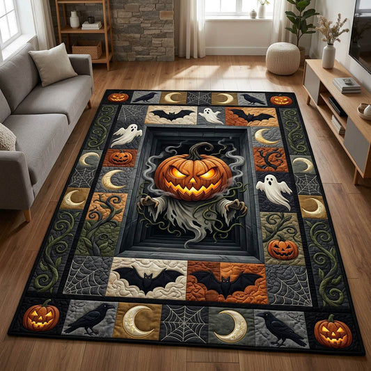 Creepy Pumpkin Ghost Area Rug GFTOLAN1194