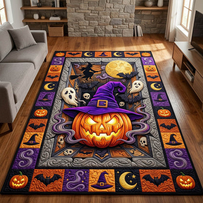Creepy Pumpkin Ghost Area Rug GFTOLAN1196