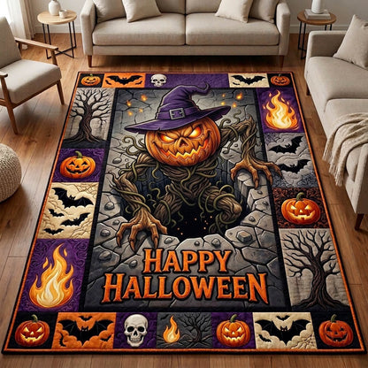 Creepy Pumpkin Ghost Area Rug GFTOLAN1198
