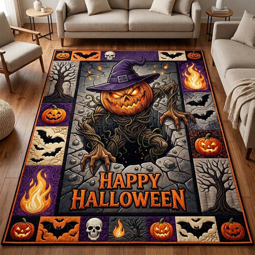 Creepy Pumpkin Ghost Area Rug GFTOLAN1198