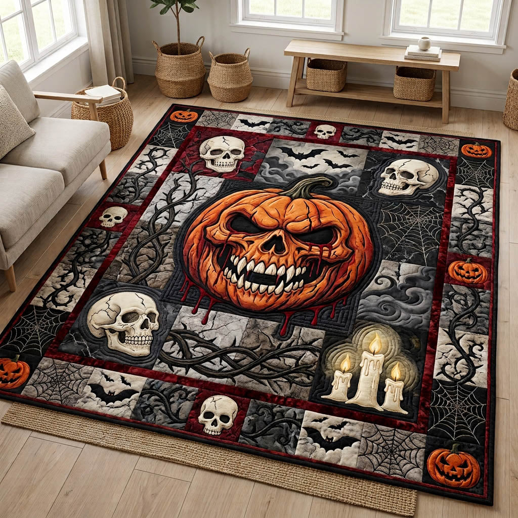 Creepy Pumpkin Ghost Area Rug GFTOLAN1199