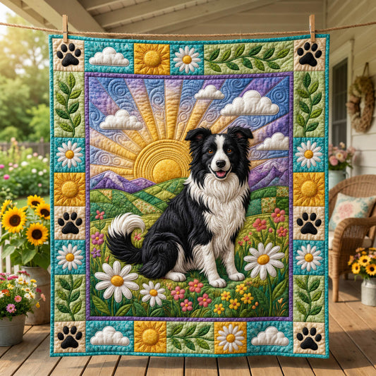 Border Collie Quilted Blanket GFTOLAN1236