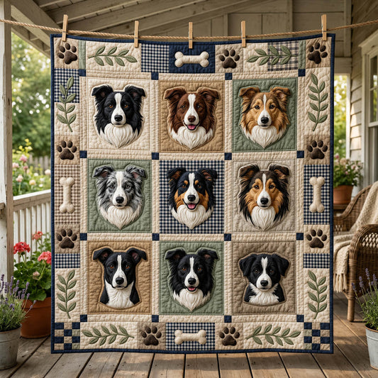 Border Collie Sheepdog Quilted Blanket GFTOLAN1239