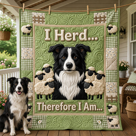 Border Collie Sheepdog Quilted Blanket GFTOLAN1241