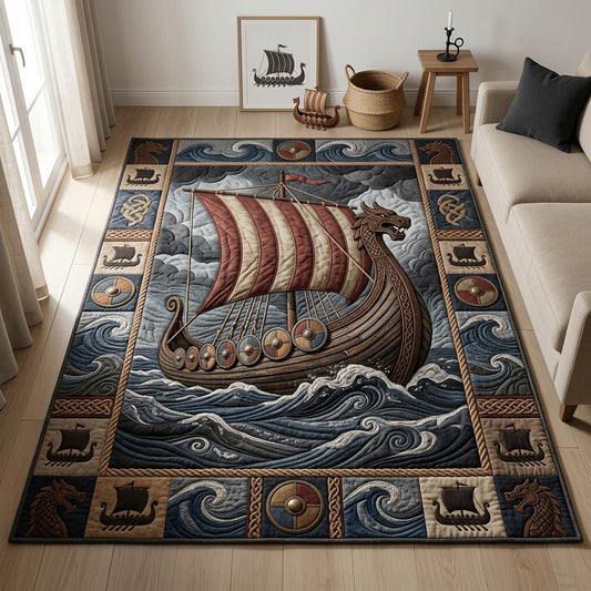 Viking Longship Storm Area Rug GFTOLAN1245