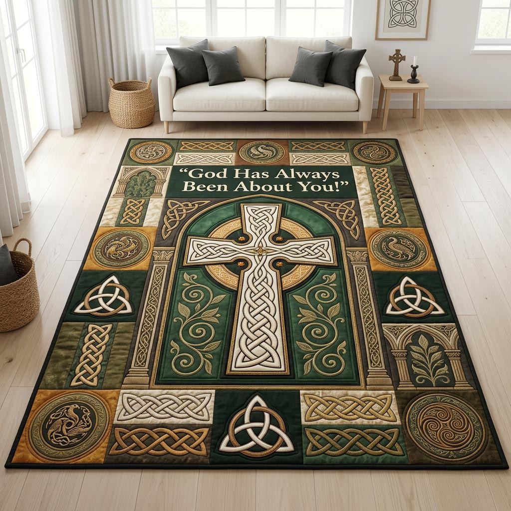 Celtic Cross Area Rug GFTOLAN1334
