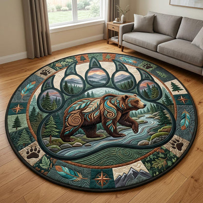 Wild Bear Quilted Round Mat GFTOLAN1397