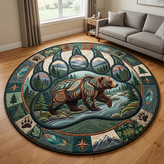 Wild Bear Quilted Round Mat GFTOLAN1397