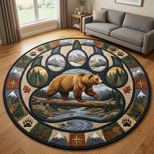 Wild Bear Quilted Round Mat GFTOLAN1399