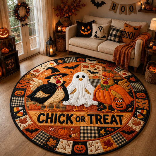 Chick Or Treat Quilted Round Mat GFTOLAN1400